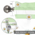 thumbnail image 2 of White Daisy Window Valance for Kitchen, Spring Flowers Floral Green Striped Countryside Rod Pocket Short Curtain for Small Windows, Light Filtering Decorative Valance, 56 x 16 Inch, 2 of 9