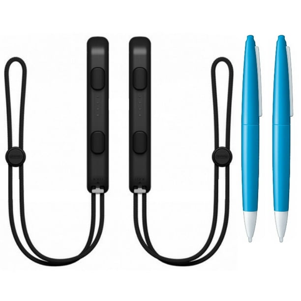 Nintendo Switch Original JoyCon Strap & Stylus Pen 2 Pack Black
