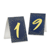 Navy and Gold Foil Tented Table Numbers 1-18, Great for Weddings