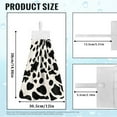 thumbnail image 7 of ZIATUBLE Cow Print Kitchen Hanging Towels Soft Hanging Hand Dry Towels 3 Pieces Set Absorbent Hanging Dual-Purpose Hand Towel Quick Dry Hand Towels for Bathroom with Loop Elastic Tea Towels, 7 of 7