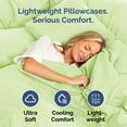 thumbnail image 4 of CGK Linens Extra Soft Pillowcases Set of 4 - King Size Hotel Luxury Breathable & Cozy 4-Piece Pillow Covers, Light Sage Green, 4 of 7