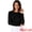 Black, variant on Women's Boat Neck Long Sleeve Ribbed Sweaters XL Coffee