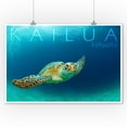 thumbnail image 2 of Kailua, Hawaii, Sea Turtle (9x12 Wall Art Print, Home Decor), 2 of 3