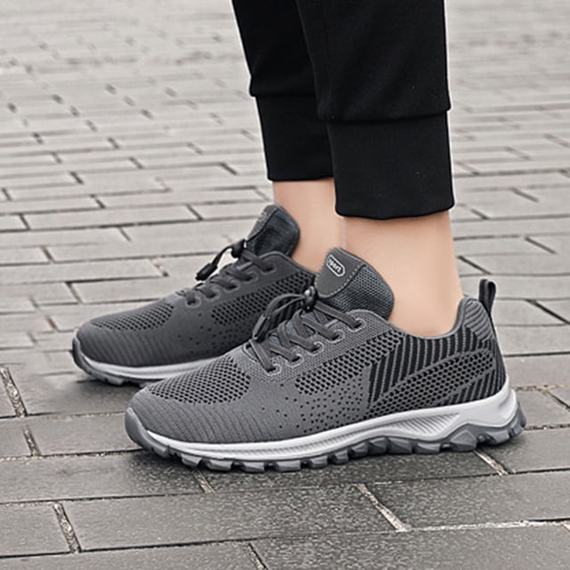 Zapatos Para Correr Zapatos casuales unisex Cordones elásticos transpirables para deportes al aire libre (42 gris) Wdftyju Tenis De Mujer Tenis De Hombre