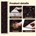 thumbnail image 5 of Peel and Stick Wallpaper Deep Burgundy Roses Dark Floral Black Wall Mural 23.6in x 9.8ft Self Adhesive Removable Wall Paper Renter Friendly Wallpaper for Nursery Bedroom Cabinets, 5 of 8