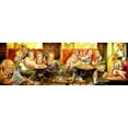 thumbnail image 2 of Alvez, A. - Perez, A. 32x14 White Modern Wood Framed Museum Art Print Titled - The Players, 2 of 4