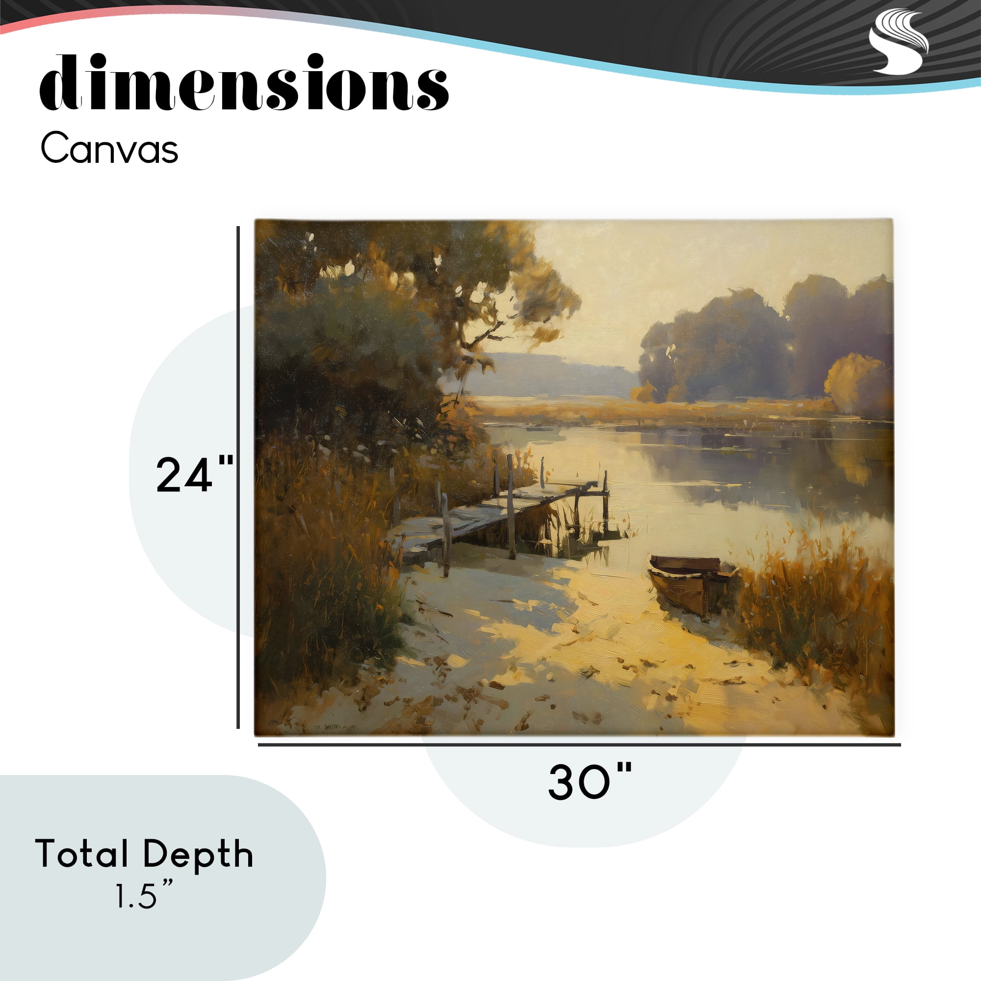 Golden Hour in Autumn Canvas Wall Art, design by Arlington Prints