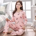 thumbnail image 2 of Women Cute Long-Sleeved Trousers Casual Suit Ladies Home Service Suit, 2 of 5
