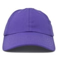 thumbnail image 6 of DALIX Unisex Unstructured Cotton Cap Adjustable Plain Hat in Purple, 6 of 8