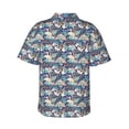 thumbnail image 4 of Xecao Tropical Sloth print Hawaiian shirt - a stylish short-sleeve button-down for men, perfect for casual beach and tropical outings., 4 of 9