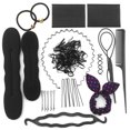 thumbnail image 1 of Conjunto de peinados Moda Estilos de cabello Herramientas de bricolaje Accesorios Cabello yeacher  Moldeadores de bollos, 1 of 7