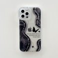 thumbnail image 1 of Funda trasera de silicona transparente para iPhone, carcasa con soporte de Mariposa Negra a la moda para iPhone 11 12 13 14 Pro Xs Max Mini XR X 7 8 14 Plus Fivean unisex, 1 of 2