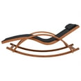 thumbnail image 6 of Deko Living Outdoor Cedar Wood Patio Lounge Chair with Black Textilene Fabric, 6 of 8