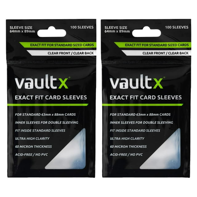 Fundas para cartas coleccionables Vault X Exact Fit (paquete de 200) Vault X Vault X