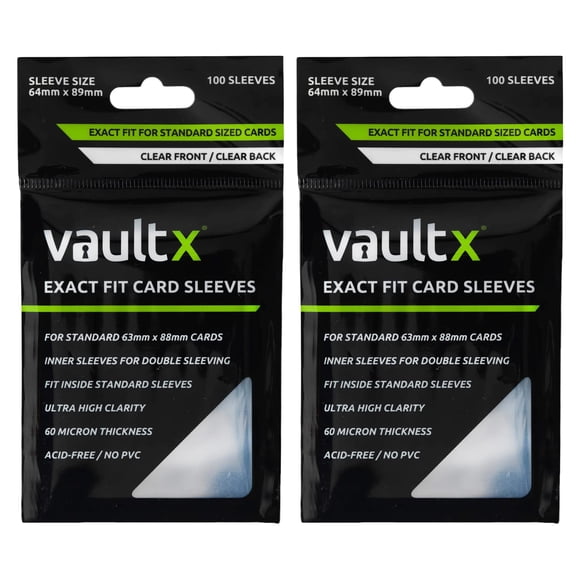 Fundas para cartas coleccionables Vault X Exact Fit (paquete de 200) Vault X Vault X