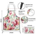thumbnail image 3 of Pioneer Flower Floral Print Pattern Apron-Garden Aprons for Women with Pockets-Cotton Linen Waterproof Kitchen Cooking Gardening Aprons Adjustable for Kitchen,Cooking,BBQ and Salon 33x27 Inch, 3 of 7