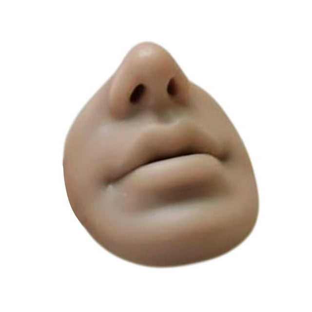 BELOVING Silicone Nose Lip Model Training Flexible Piercing Practice Skin Black Skin