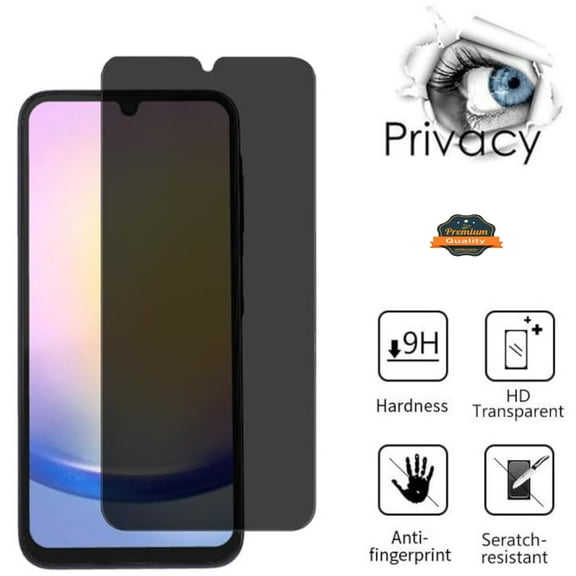 For Samsung Galaxy A15 5G Anti-Spy Tempered Glass Privacy Screen Protector Tempered Glass Film 9H Hardness Anti Peeking Cover ,Xpm Screen Protector [ Black ]