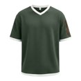 thumbnail image 6 of ZUKMRJPC Mens T-Shirts V Neck Short Sleeve Waffleknit Summer Tops Casual Loose Fit Lightweight Pullover Tees Tops with Zipper Pocket, 6 of 8