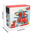thumbnail image 4 of BKER USB Rechargeable Type，Fire Truck Track Game Set Fire Truck Climbing Stairs Tracks Slide Toy Fire Truck Roller Toy With Lights And Music Fire Truck Slide Track Toy，Screwdriver, 4 of 6