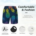 thumbnail image 5 of Gaeub Abstract Bright Pineapple Fruit Retro Mens Swim Trunks Stretch Beach Shorts Quick Dry for Men Swim Shorts Swimwear with Pockets- 3X-Large, 5 of 9