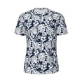 thumbnail image 6 of Rocae Hawaiian Style for Men's Mesh Quick-Dry Short Sleeve Workout T-Shirt,Mens Crew Neck Tee Lightweight Soft Classic T Shirts 4X-Large, 6 of 9