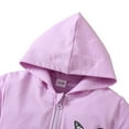 thumbnail image 2 of ATAIKU 1-6T Toddler Kids Cotton Zip-Up Hoodie Sweatshirts Girls' Butterfly Jacket, 2 of 12