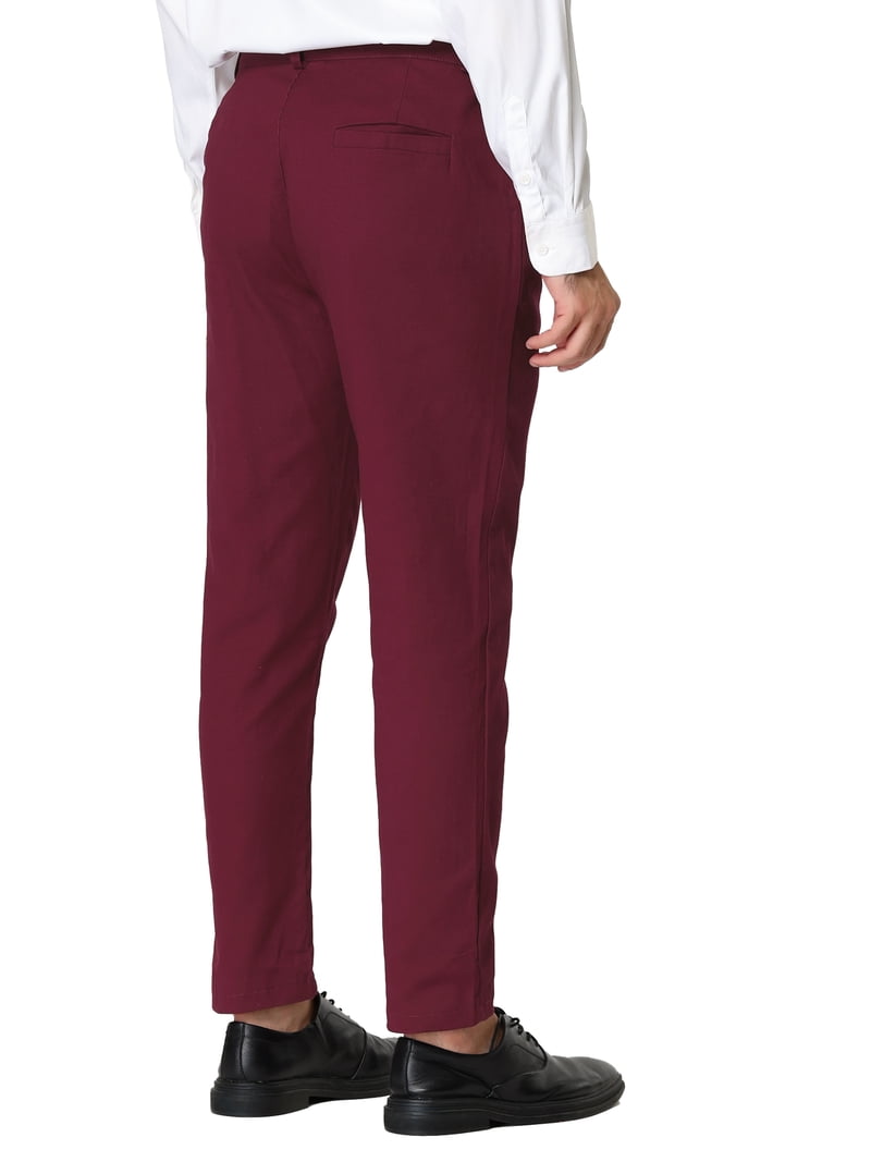 Moda Nova Big & Tall Men's Dress Trousers Flat Front Skinny Business Pants Burgundy 36, Gray Moda Nova Big & Tall Men's Dress Trousers Flat Front Skinny Business Pants Burgundy 36, Gray