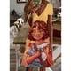 thumbnail image 3 of Vestido de manga corta con escote en V, estilo casual de calle, ropa de mujer, vestido de princesa Elsa de Disney Frozen, estampado para mujer, 3 of 5