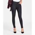 thumbnail image 1 of I.N.C Womens Mid Rise Wax Coated Skinny Fit Jeans, Black, 8, 1 of 1