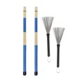 thumbnail image 2 of Drum Brush Kit, Rubber Handle Smooth Musical Complete Practical Drum Brush  for Cleaning, 2 of 8