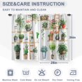 thumbnail image 3 of Succulent Plants Green Kitchen Curtains - Potted Flower Short Cafe Curtains for Living Room Decor Tier Curtains Farmhouse Rod Pocket Window Drapes 36 Inches Length 2 Panel Set, 3 of 5