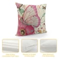 thumbnail image 4 of nygtbtfer Happy Pillow Covers Flower Leaves Spring Farmhouse Decorative Throw Pillow Cases Blue Pink Yellow Cushion Cover for Couch, 4 of 5