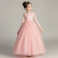 thumbnail image 5 of KAWELL Girls Flower Vintage Floral Lace Sleeveless Floor Length Dress Wedding Party Evening Formal Pageant Dance Gown, 5 of 6