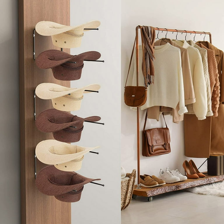 Hat Storage Bracket Hat Hooks Wall Mounted Cowboy Hat Display Shelf Hook Iron Paint Hat Holder Cap Storage Hat Rack for Wall Walmart