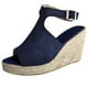 thumbnail image 2 of Moda mujer sólido verano señoras cómodas sandalias talón pendiente Casual playa zapatos Wmkox8yii  sa879, 2 of 4