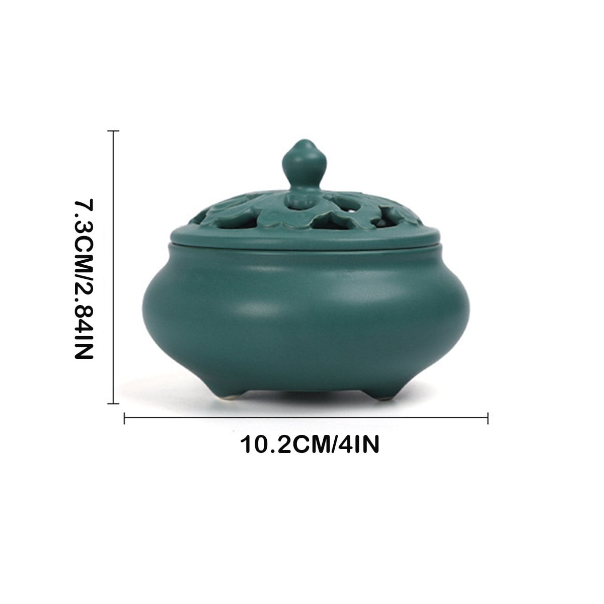 Sm Cast Iron Incense Pot With Lid And Wood Handle – StellaLunaLLC