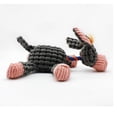 thumbnail image 2 of Plush Corduroy Durable Squeaky Knottie Dog Toy for Aggressive Chewers, 2 of 9
