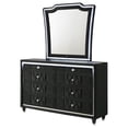 thumbnail image 4 of Coaster Lorient 8-Drawer Velvet Upholstered LED Dresser with Mirror in Black, 4 of 13