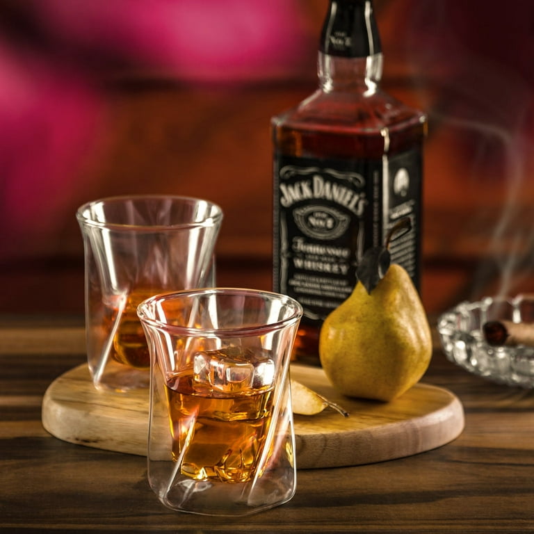 JoyJolt 6 - Piece 10oz. Glass Whiskey Glass Glassware Set & Reviews