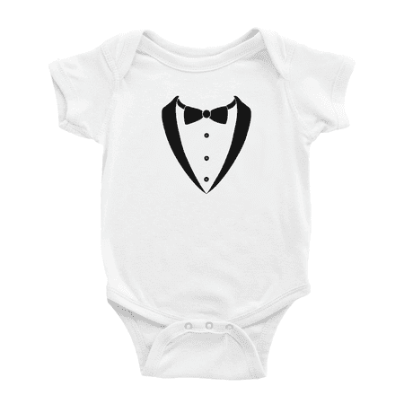 

Tuxedo Funny Baby Outfits Boy Girl Unisex
