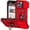 Red, variant on Fashion Case with Holder Stander Kickstand Drop Resistant Shockproof Case For iPhone 16 Pro (6.3inch)
