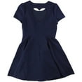 thumbnail image 2 of maison Jules Vestido ajustado y acampanado con corte de corazón para mujer, azul, 8, 2 of 2