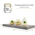 thumbnail image 3 of HYJY Floating Shelves for Wall - 24" Bathroom Shelves, Wall Decor for Bedroom, Kitchen, Living Room, Home Decor & Book Storage - Mounted Floating Shelf with Invisible Brackets (Gray, 2 Pack), 3 of 14