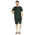 thumbnail image 5 of Inkmeso Solid Cotton 2 Pc Nightwear Set Summer Shorts and Tshirt Set For Men Sleepwear Classic Pajama Set, 5 of 8