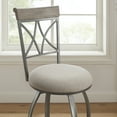 thumbnail image 2 of Powell Roselyn 30" Indoor Round Metal Swivel Bar Stool, Pewter, 2 of 11