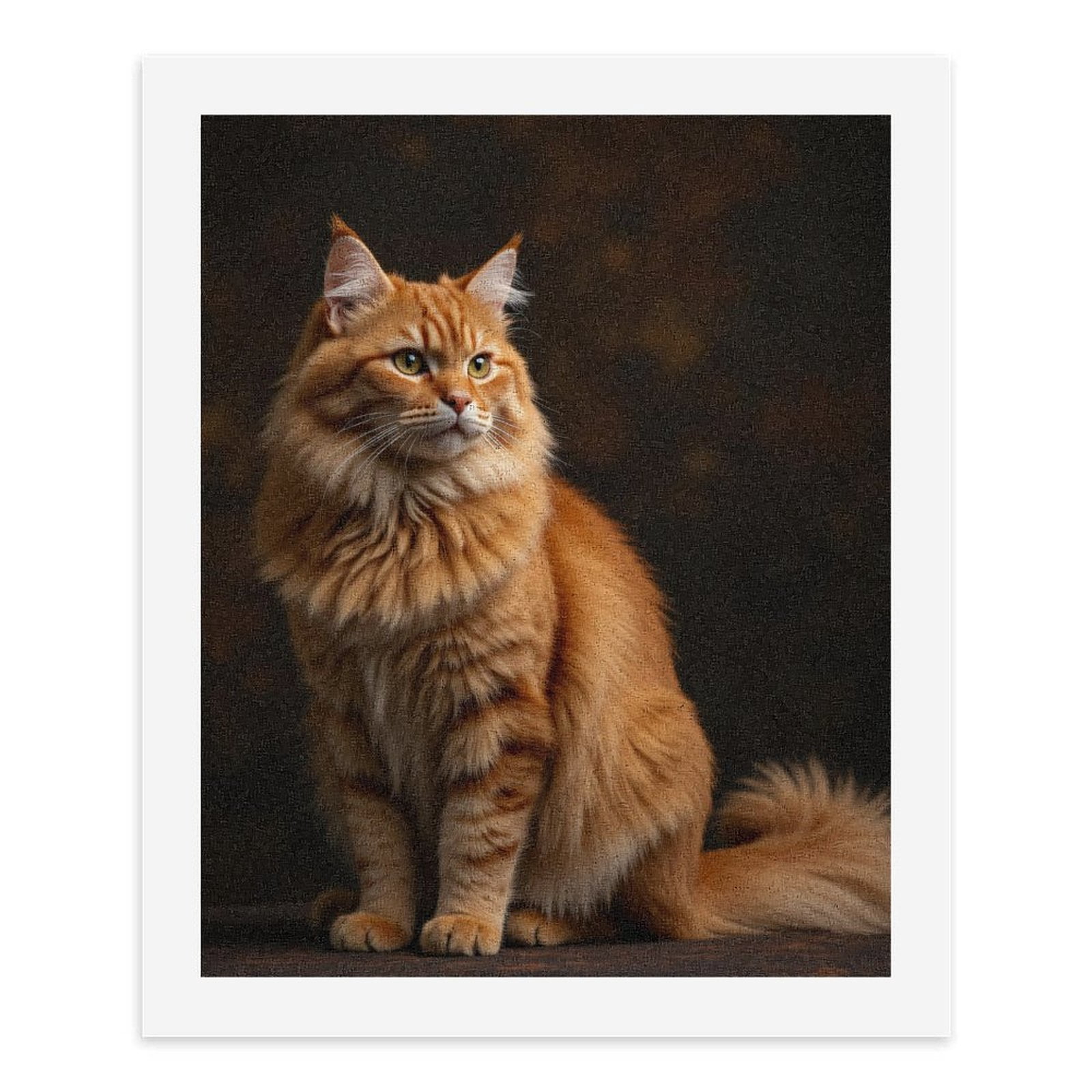 Paint By Numbers Kit for Adults Beginner - Orange Tabby Cat Portrait Majestic DIY Canvas Painting Kits for Adults, Frameless Paint By Number for Adults for Home Wall Decor 16x20 Inch