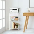 thumbnail image 6 of 3-Tier Printer Stand with Drawers - White, 6 of 6