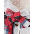 thumbnail image 7 of Toddler Girls Fall Outfits Solid Color Rib Long Sleeve Tops and Plaid Skirts with Belt Set, 7 of 7