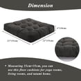 thumbnail image 2 of Meditation Floor Pillow 22×22 Inch 2 Pack Large Floor Cushions for Adults Square Tufted Corduroy Floor Pillows for Yoga Living Tatami Room Dark Grey, 2 of 6